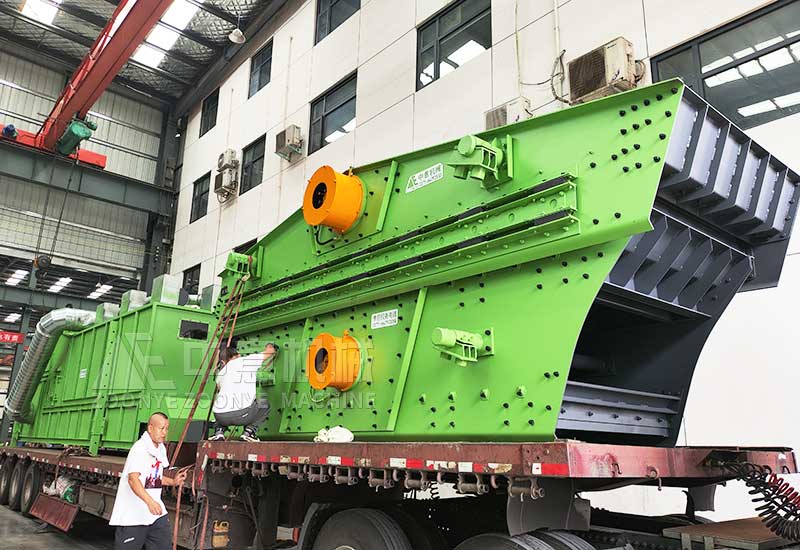裝修垃圾分選設(shè)備裝車完成